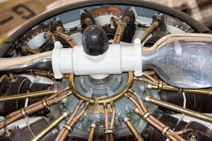 old airplane iron propeller detail photo