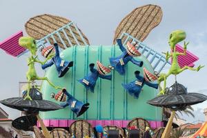 VIAREGGIO, ITALY - FEBRUARY 17, 2013 - Carnival Show parade on town street photo