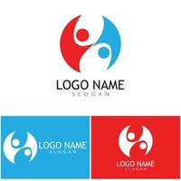 Adoption and community care Logo template vector