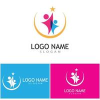 Adoption and community care Logo template vector