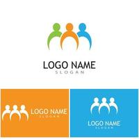 Adoption and community care Logo template vector