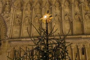 Christmas street decoration in England photo