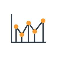 Graph chart icon, Vector and Illustration.