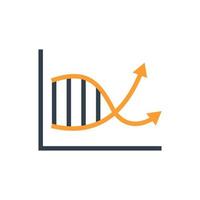 Graph chart icon, Vector and Illustration.