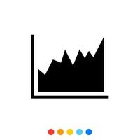 Graph chart icon, Vector and Illustration.