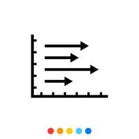 Graph chart icon, Vector and Illustration.