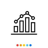 Graph chart icon, Vector and Illustration.