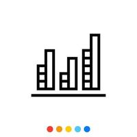 Graph chart icon, Vector and Illustration.