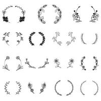 coronas ornamentales rayas garabato de dibujo a mano alzada dibujo vectorial vector