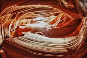Antelope Canyon illuminated at noon photo