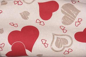 valentine day heart on fabric photo