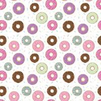 bright pattern with different donuts vector