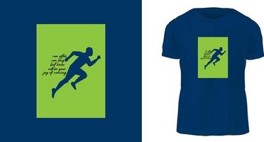 t-shirt design concept, Run often. Run long. But never outrun your joy of running. vector