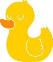 flat color style cartoon duck vector