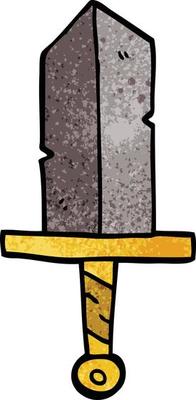 cartoon doodle dagger