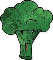 cartoon doodle broccoli vector