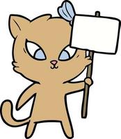 cartoon character cat vector