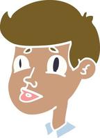 cartoon doodle of a boy face vector