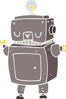 flat color style cartoon robot vector