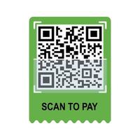 Scan me phone tag. Qrcode scan to pay with mobile app. QR code for smartphone. Isolated illustration on a white background. Vector illustration.