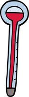 cartoon doodle thermometer vector