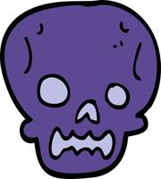 cartoon doodle halloween skull vector