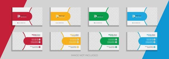 Corporate and creative business card design template Free Vector