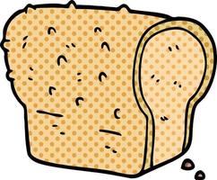 cartoon doodle loaf of bread vector