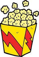 cartoon doodle cinema popcorn vector