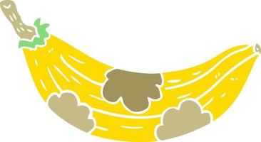 flat color style cartoon old banana going brown vector