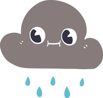 cartoon doodle rain cloud vector