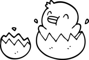 line drawing cartoon baby duck vector