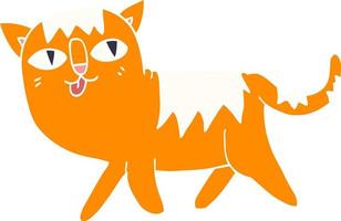 cartoon doodle funny cat vector