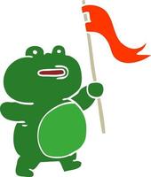 funny cartoon doodle frog vector