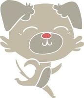 flat color style cartoon dog vector