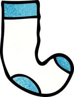 cartoon doodle sock vector