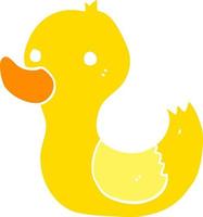 flat color style cartoon duck vector