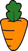 cartoon doodle healthy carrot vector