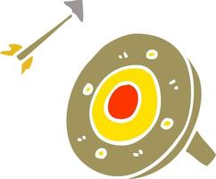 caricatura, garabato, escudo, y, flecha vector