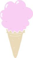 flat color style cartoon ice cream vector