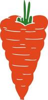 flat color style cartoon carrot vector