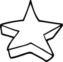 line drawing cartoon star vector