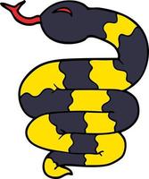 cartoon doodle snake vector