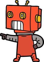 robot de personaje de dibujos animados vector