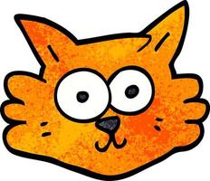 cartoon doodle cat face vector