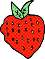 cartoon doodle strawberry vector