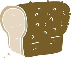 cartoon doodle wholemeal bread vector