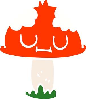 caricatura, garabato, venenoso, toadstool vector