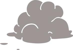 cartoon doodle storm cloud vector