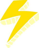 cartoon doodle lightening bolt vector